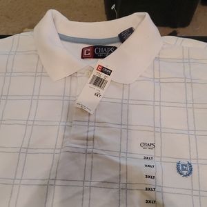 CHAPS white check polo